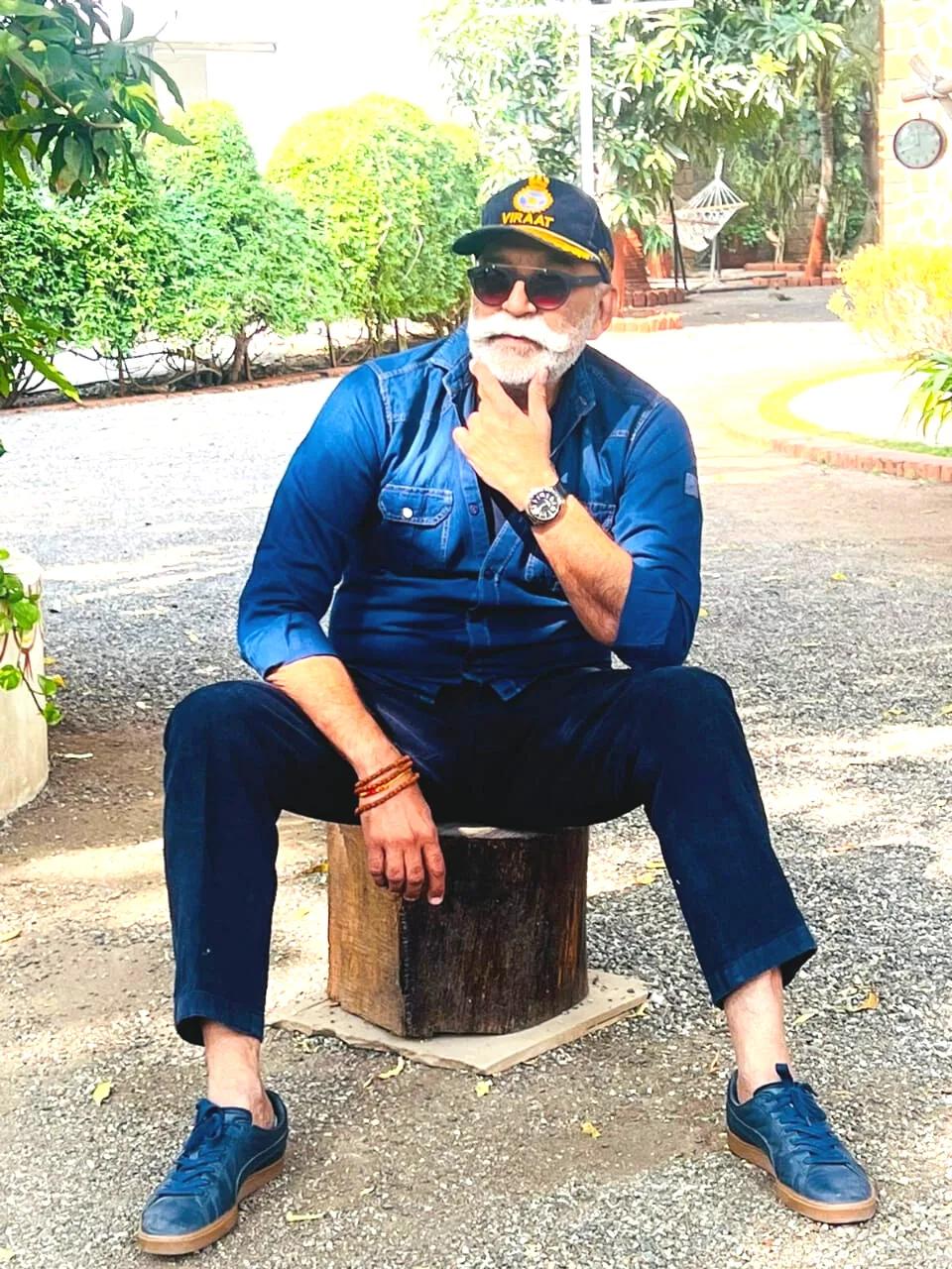 Mehul Vadodaria in blue casual attire