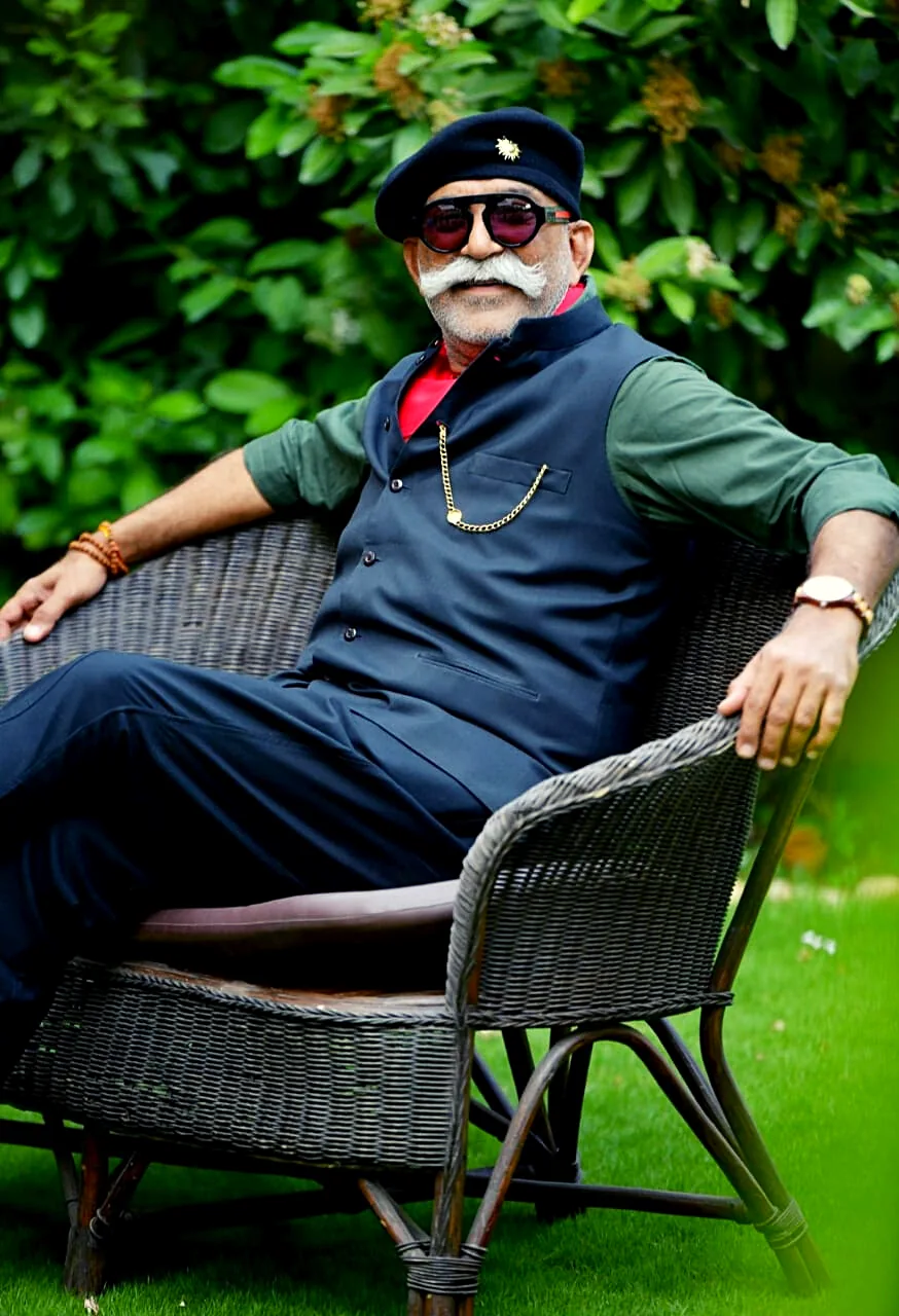 Mehul Vadodaria seated in a garden