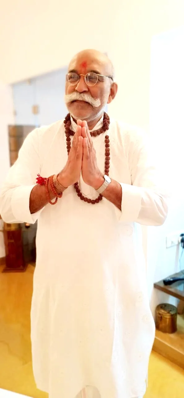 Mehul Vadodaria greeting with folded hands