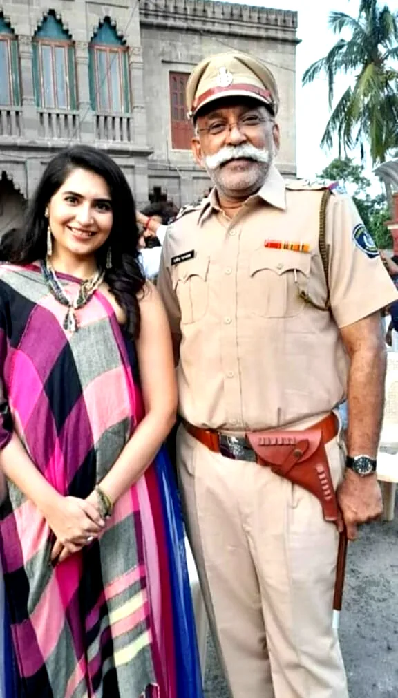 Mehul Vadodaria with actress Vandana Pathak